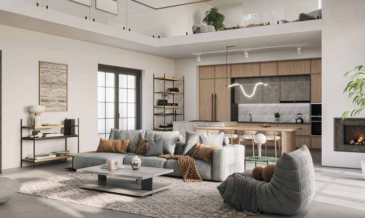 Luksuzan stan od 61 m² sa modernim enterijerom i pogledom na grad